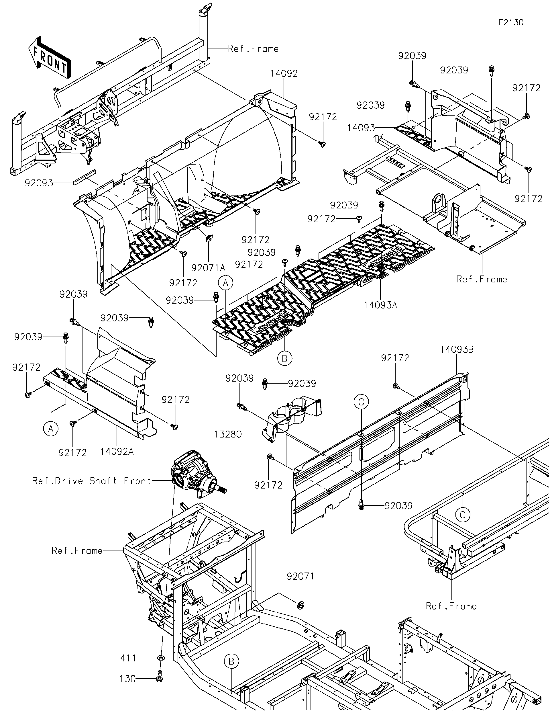 2024 Kawasaki MULE PRO-FXR™ 1000 LE (KAF1000NRFNN) Frame