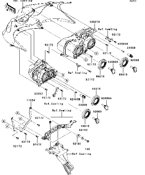あん① 2007 Kawasaki Ninja® ZX™-14 (ZX1400A7FA) Motorcycles Parts