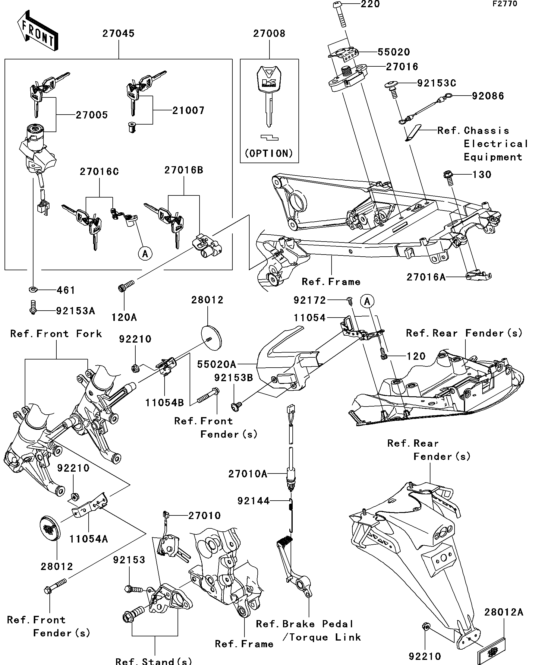 2007 Kawasaki Ninja® ZX™-14 (ZX1400A7FA) Ignition Switch