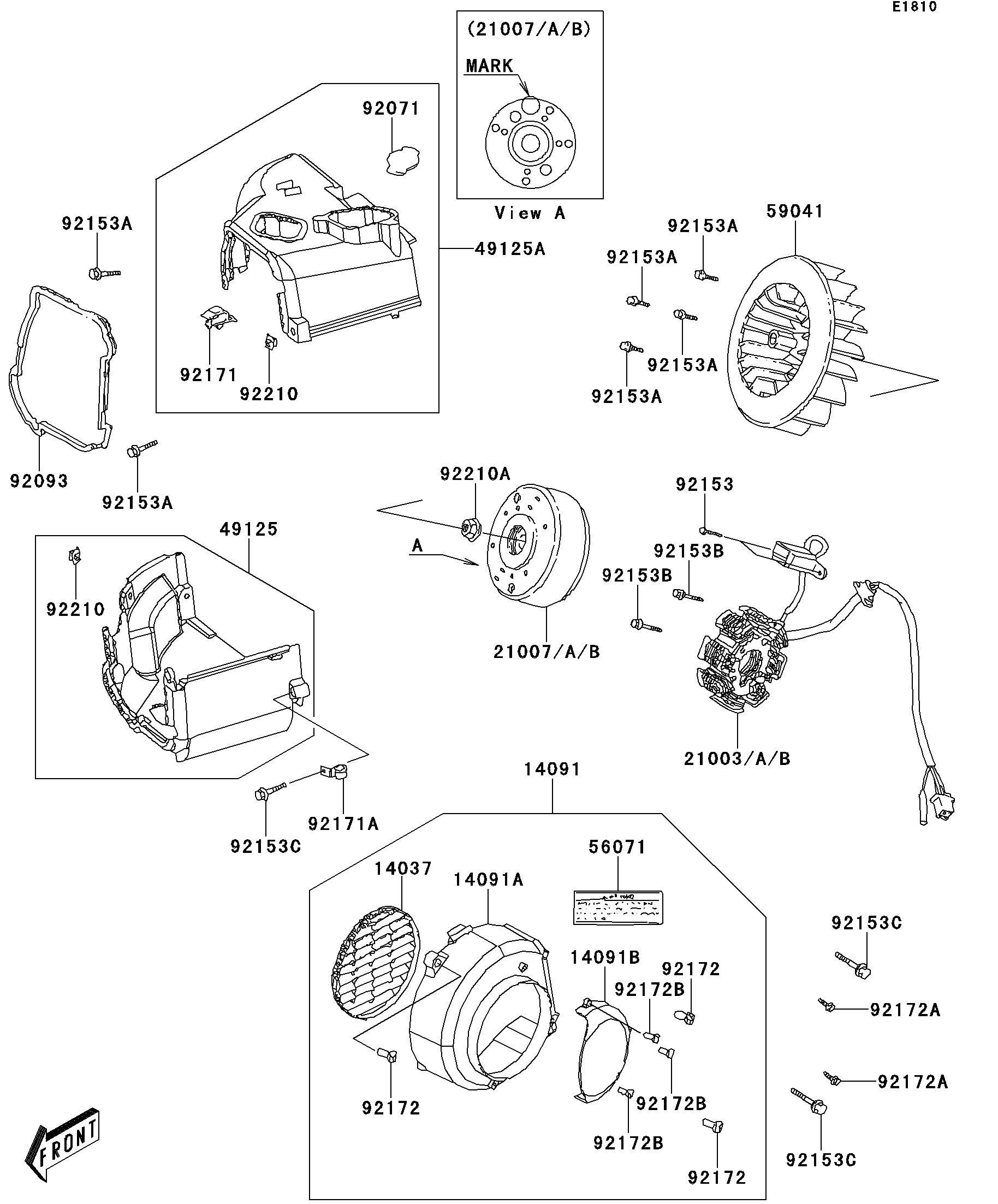 2011 Kawasaki KFX®90 (KSF90ABF) Generator ATVs Parts Finder