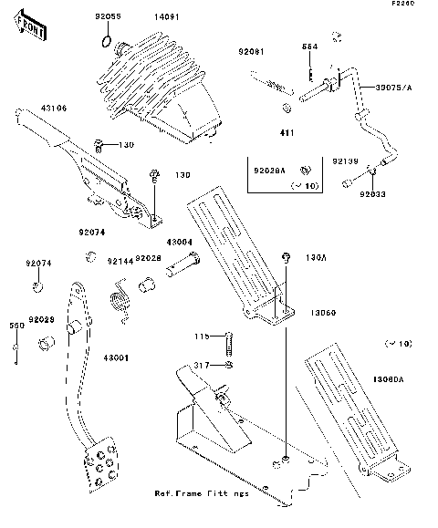 Brake Pedal/Throttle Lever