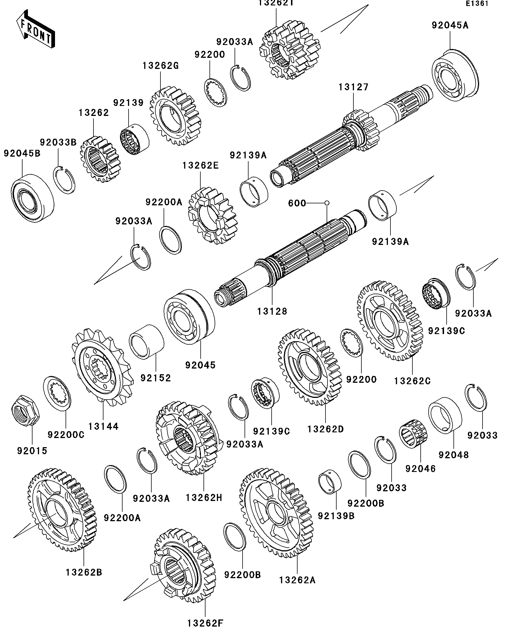 PESページ 2009 Kawasaki Ninja® ZX™-10R (ZX1000E9FA) Transmission