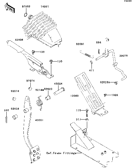 Brake Pedal/Throttle Lever