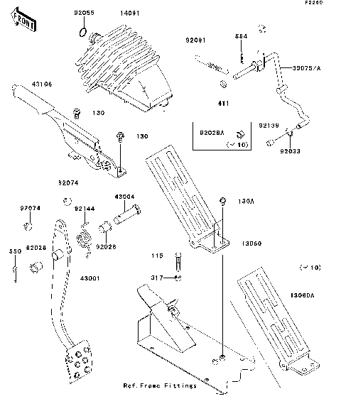 Brake Pedal/Throttle Lever