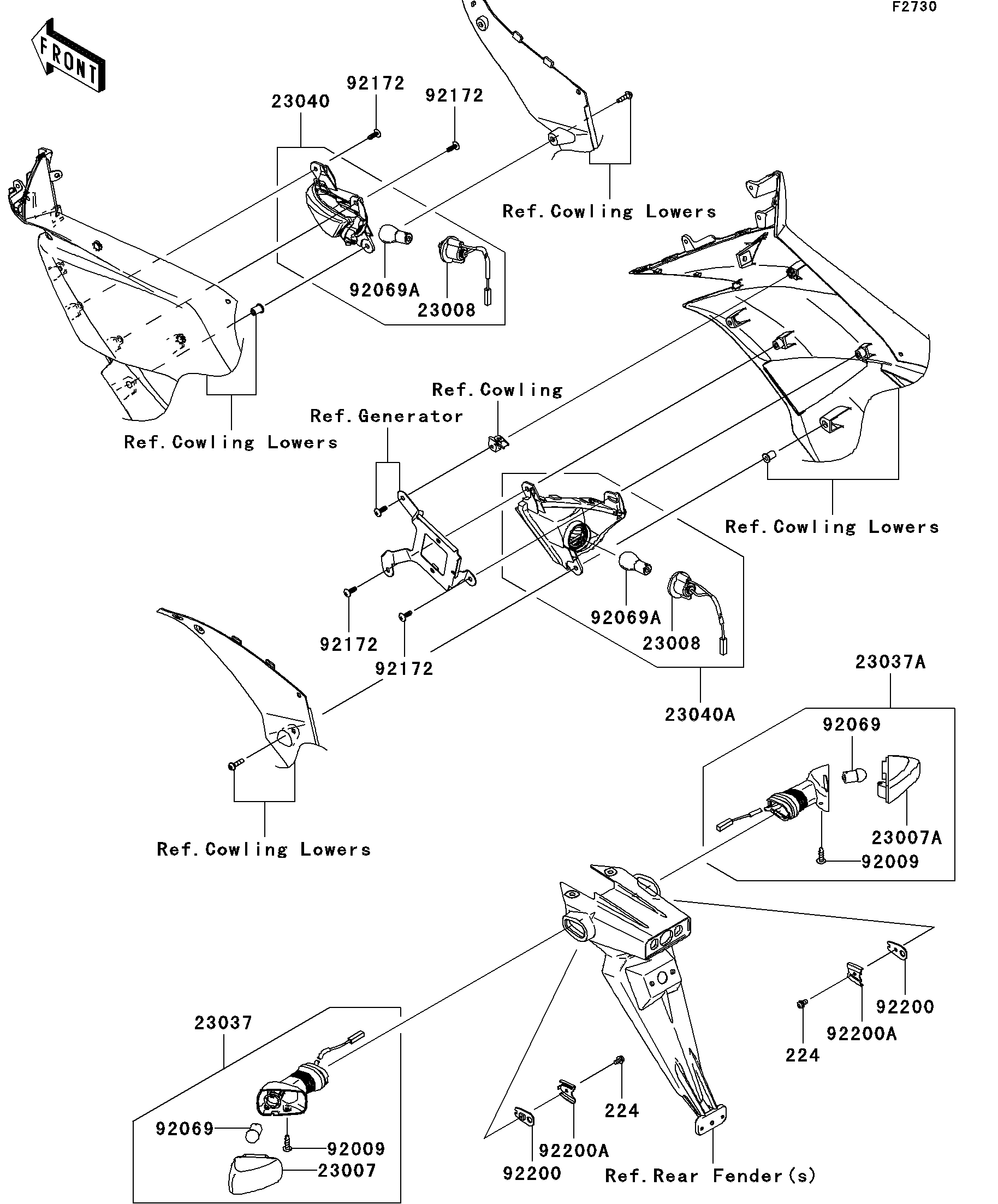 SYKページ Kawasaki Motorcycle 2008 OEM Parts Diagram for FUEL PUMP