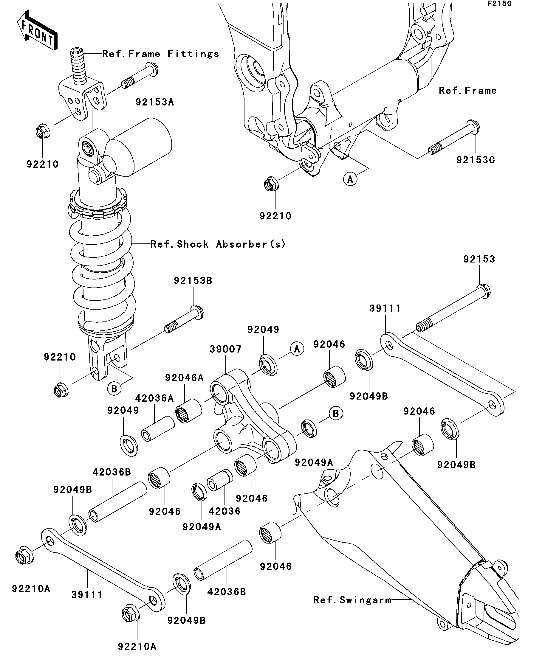 2010 Kawasaki Ninja® ZX™-10R (ZX1000FAFA) Rear Suspension