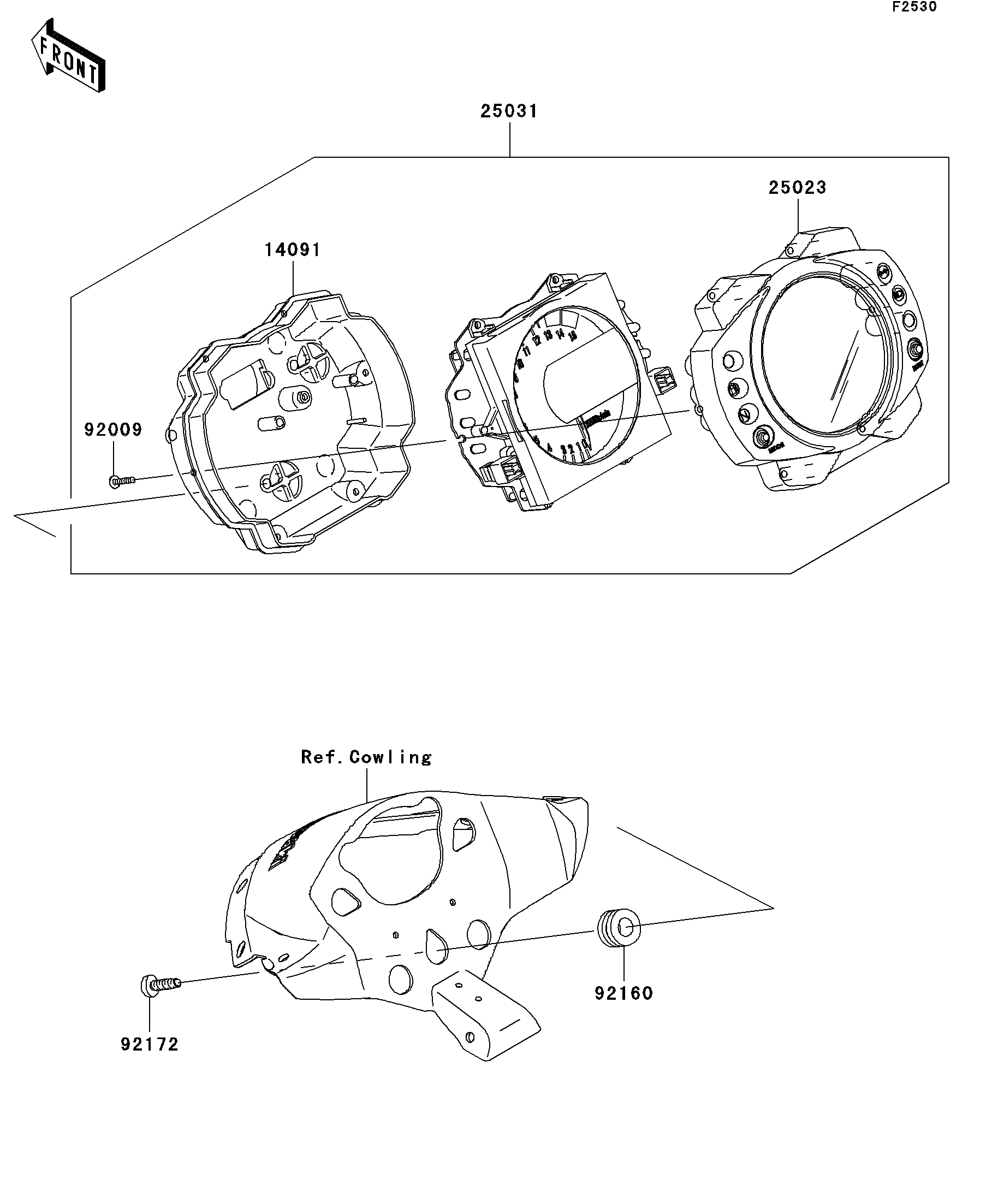 2010 Kawasaki Ninja® ZX™-10R (ZX1000FAFA) Meter(s