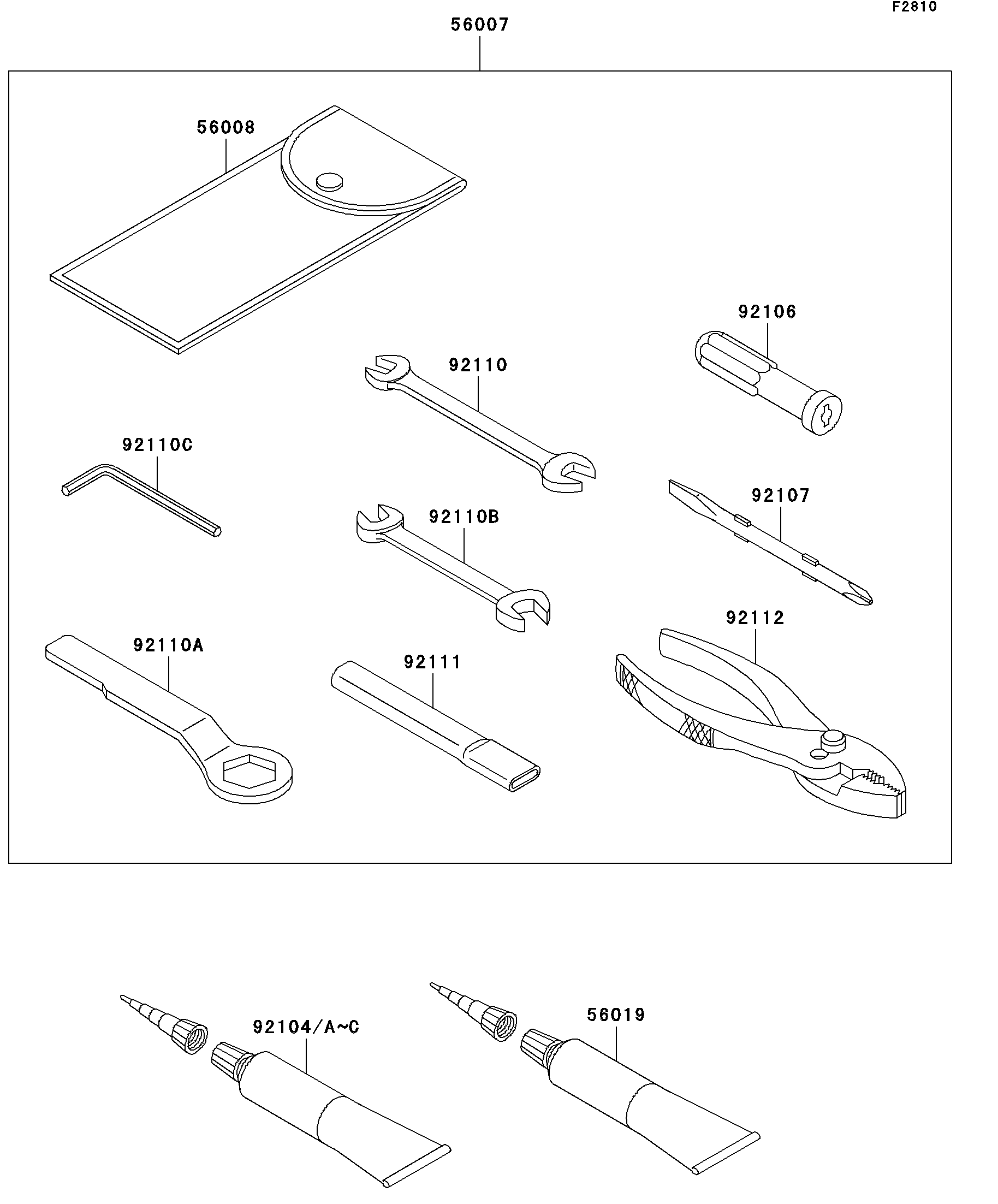 2010 Kawasaki Ninja® ZX™-10R (ZX1000FAF) Owner's Tools