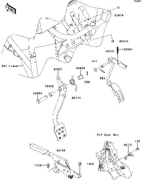 Brake Pedal/Throttle Lever