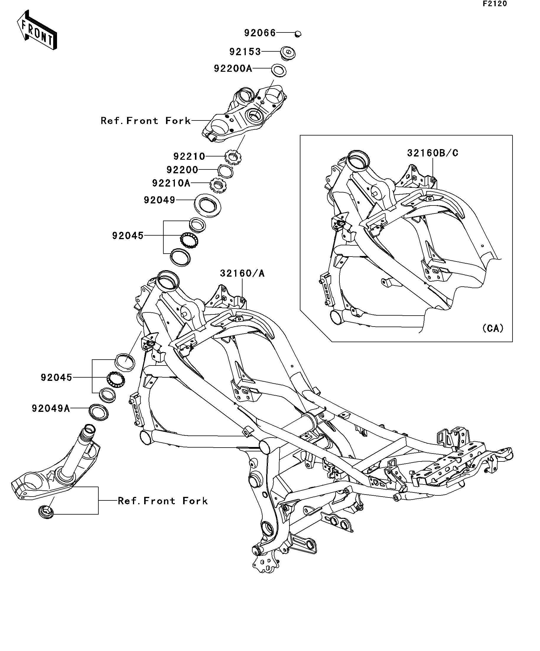 ys.ページ Kawasaki Motorcycle 2004 OEM Parts Diagram for Fuel