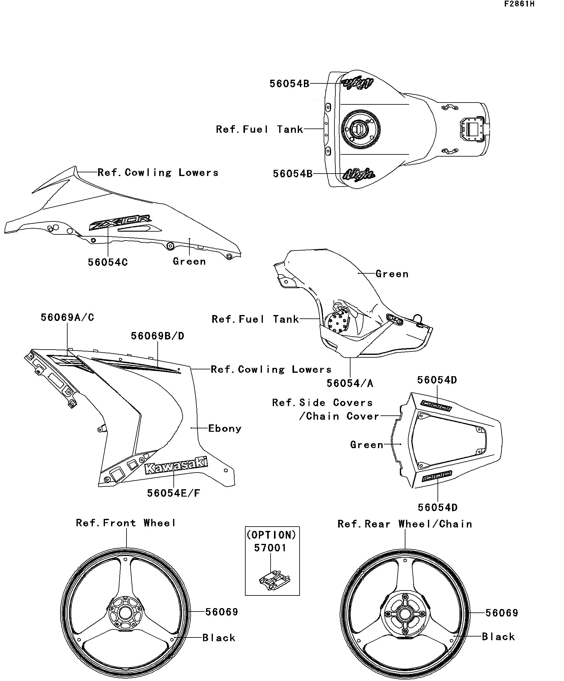 2014 Kawasaki Motorcycles Parts-Finder Diagrams | South MS