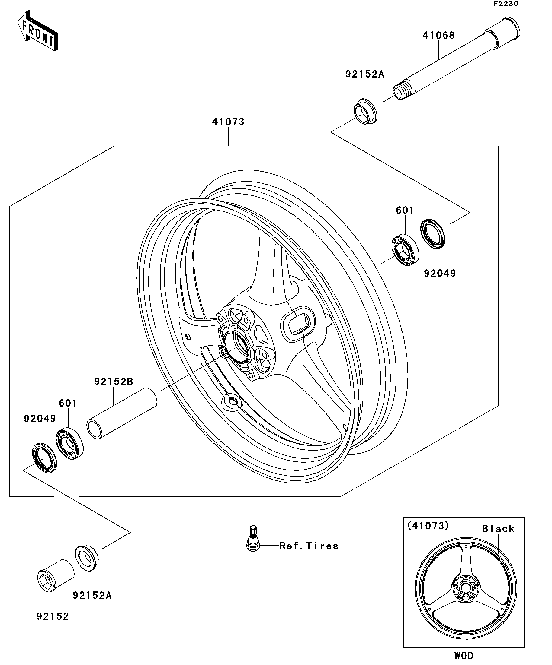 2013 Kawasaki NINJA® ZX™-10R ABS (ZX1000KDF) Front Wheel