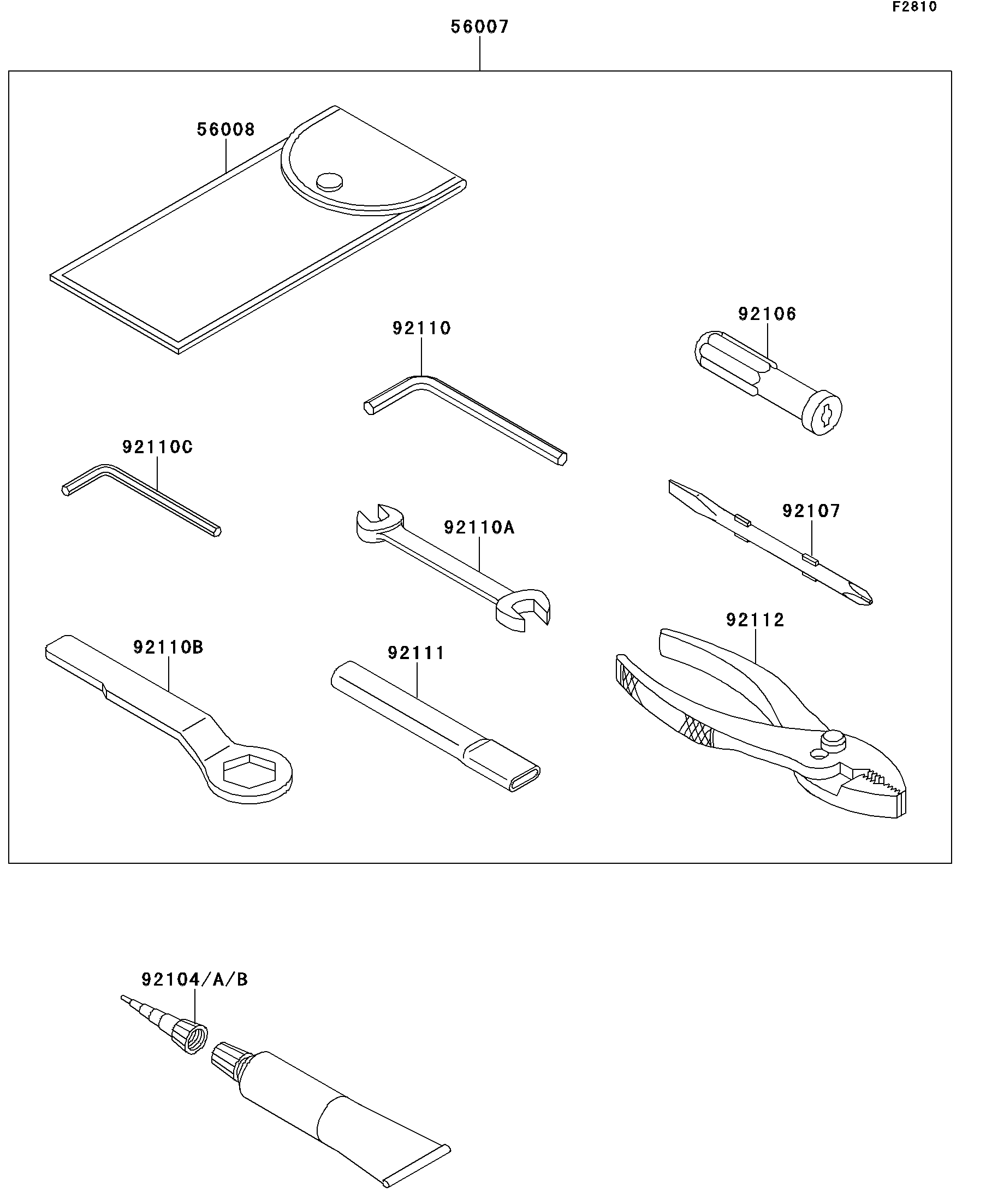 2014 Kawasaki NINJA® ZX™-10R ABS (ZX1000KEF) Owner's Tools