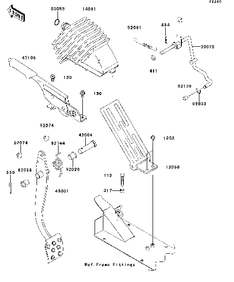 Brake Pedal/Throttle Lever