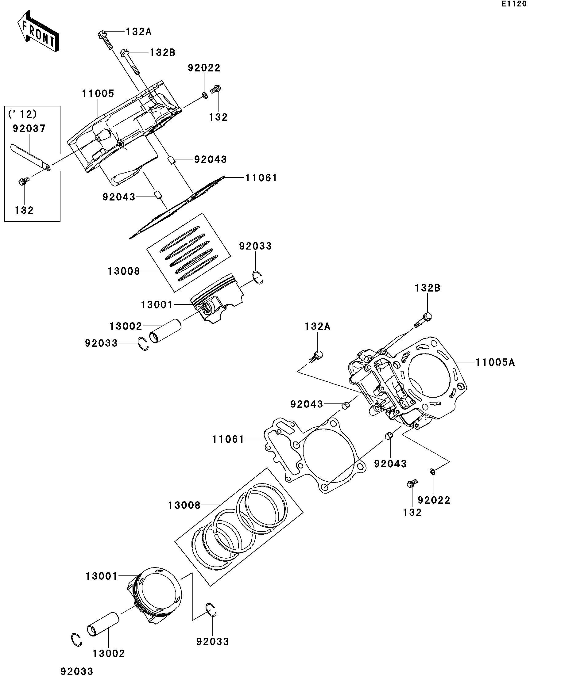 フォード部品 Kit, Mirror, Hb, Res, Ps (105124202)Club Car parts supplier