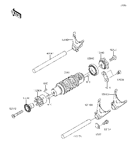 Gear Change Drum/Shift Fork(s)