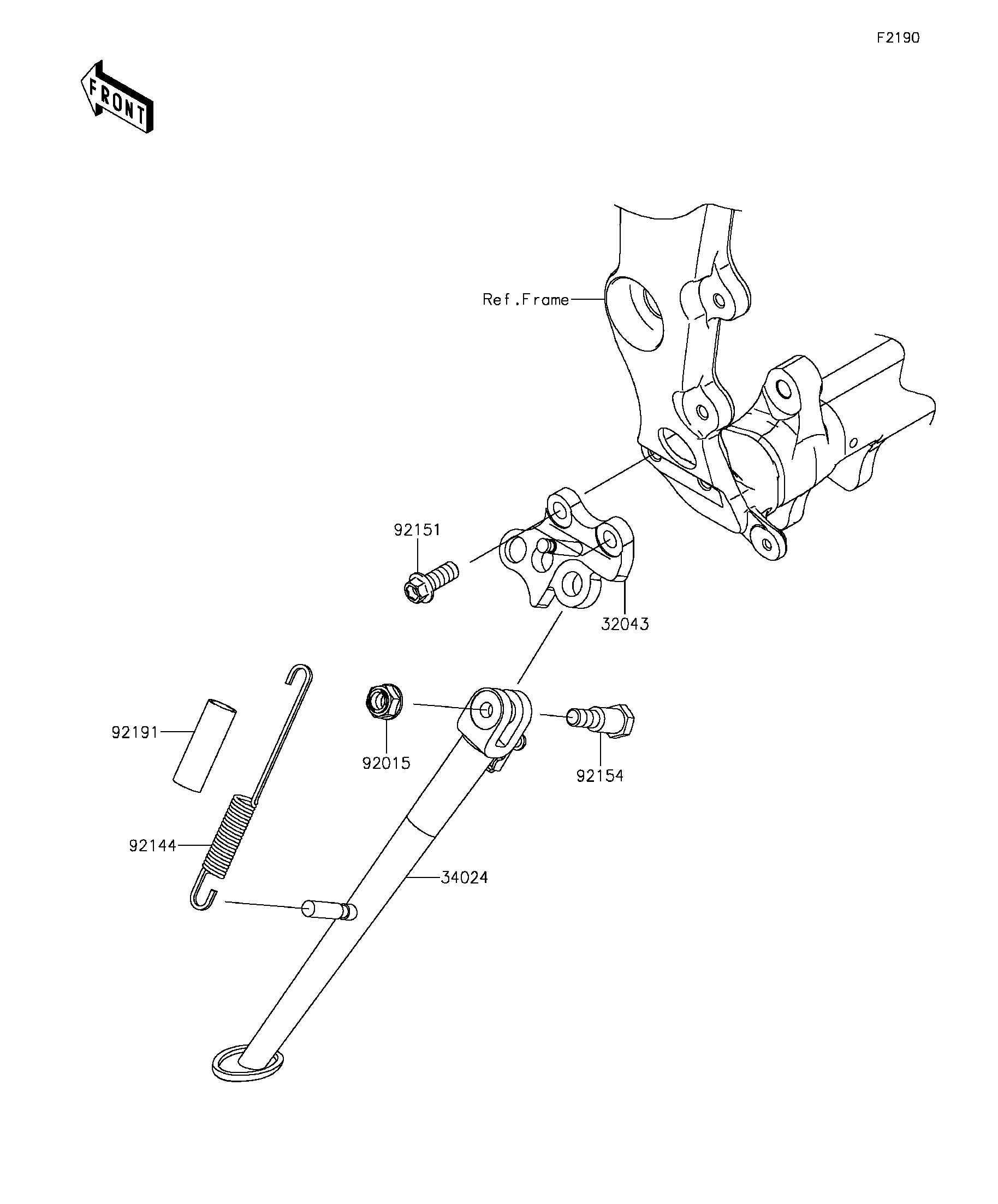 2014 Kawasaki NINJA® ZX™-6R (ZX636EEF) Stand(s) Motorcycles Parts