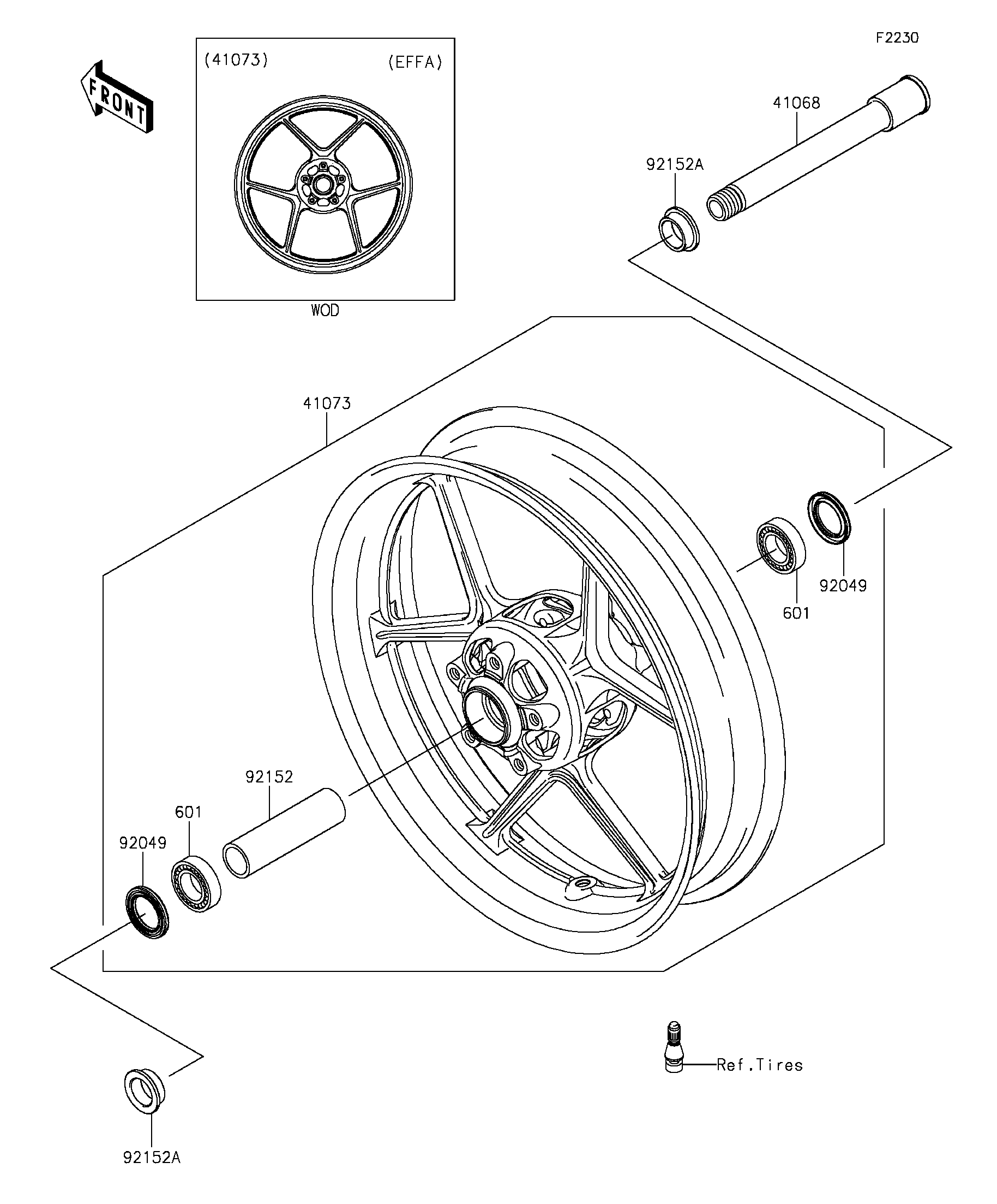 2013 Kawasaki NINJA® ZX™-6R (ZX636EDF) Front Wheel Motorcycles