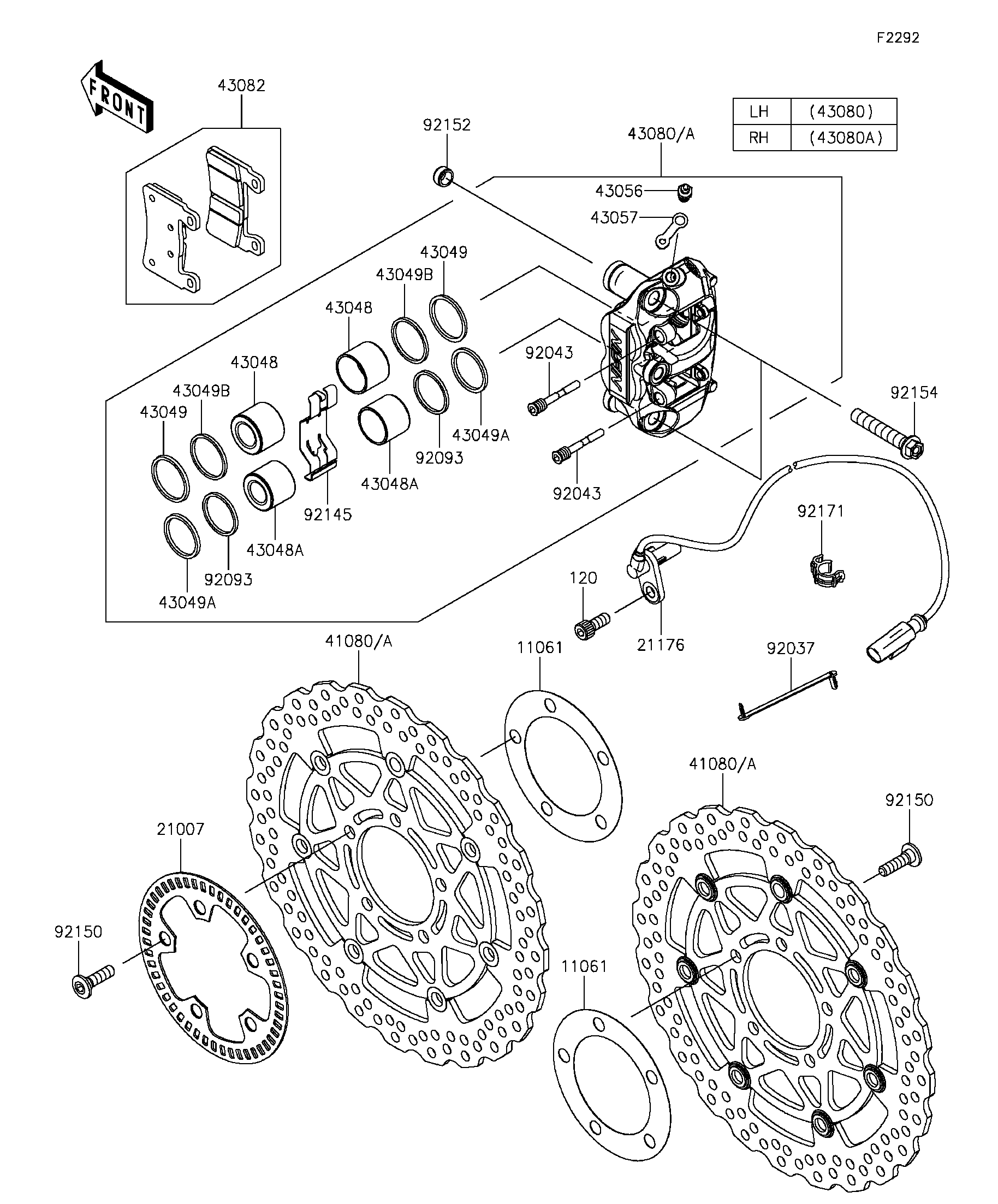 2013 Kawasaki NINJA® ZX™-6R (ZX636EDF) Front Brake Motorcycles