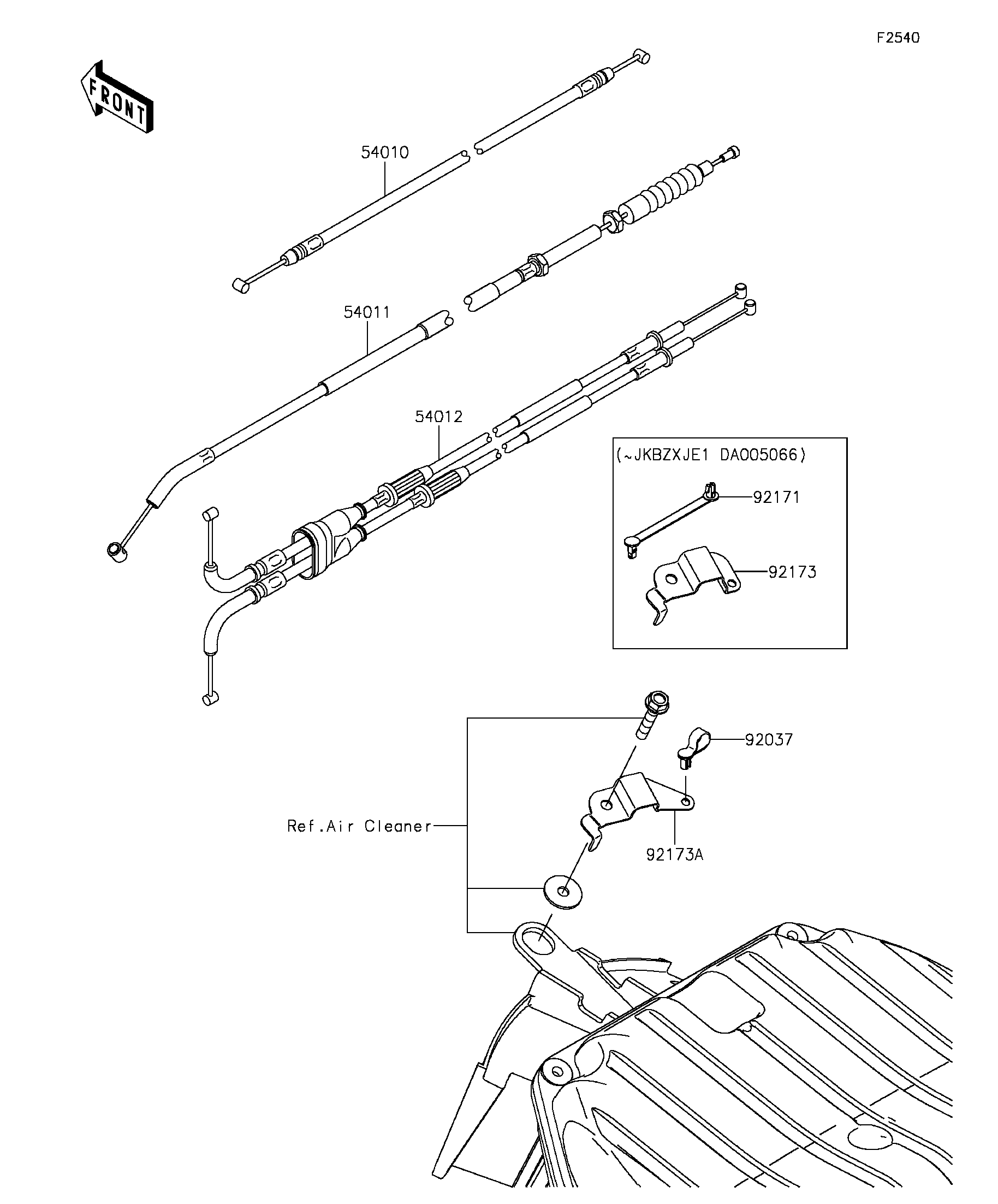 2015 Kawasaki Ninja® ZX™-6R 30th Anniversary (ZX636EFFA) Cables