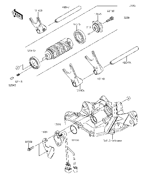 Gear Change Drum/Shift Fork(s)