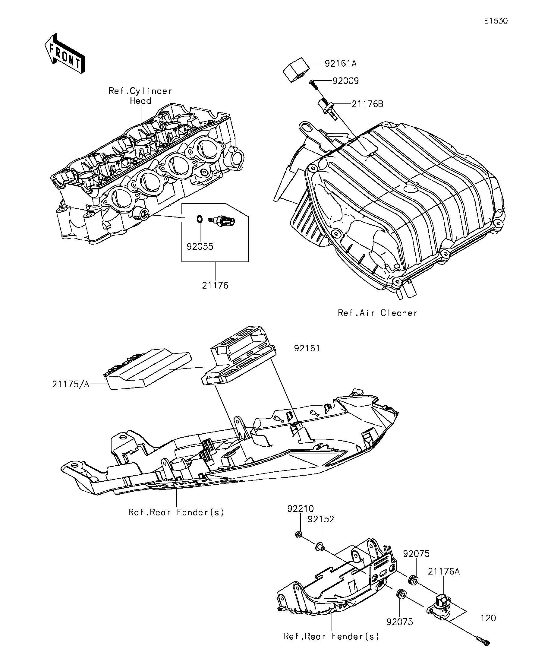 ジンページ 2013 Kawasaki Motorcycles Parts-Finder Diagrams | Pioneer