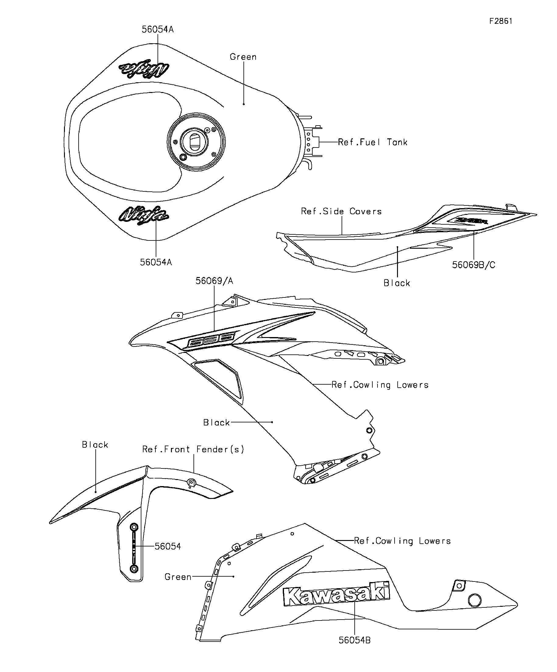 2014 Kawasaki Motorcycles Parts-Finder Diagrams | Factory