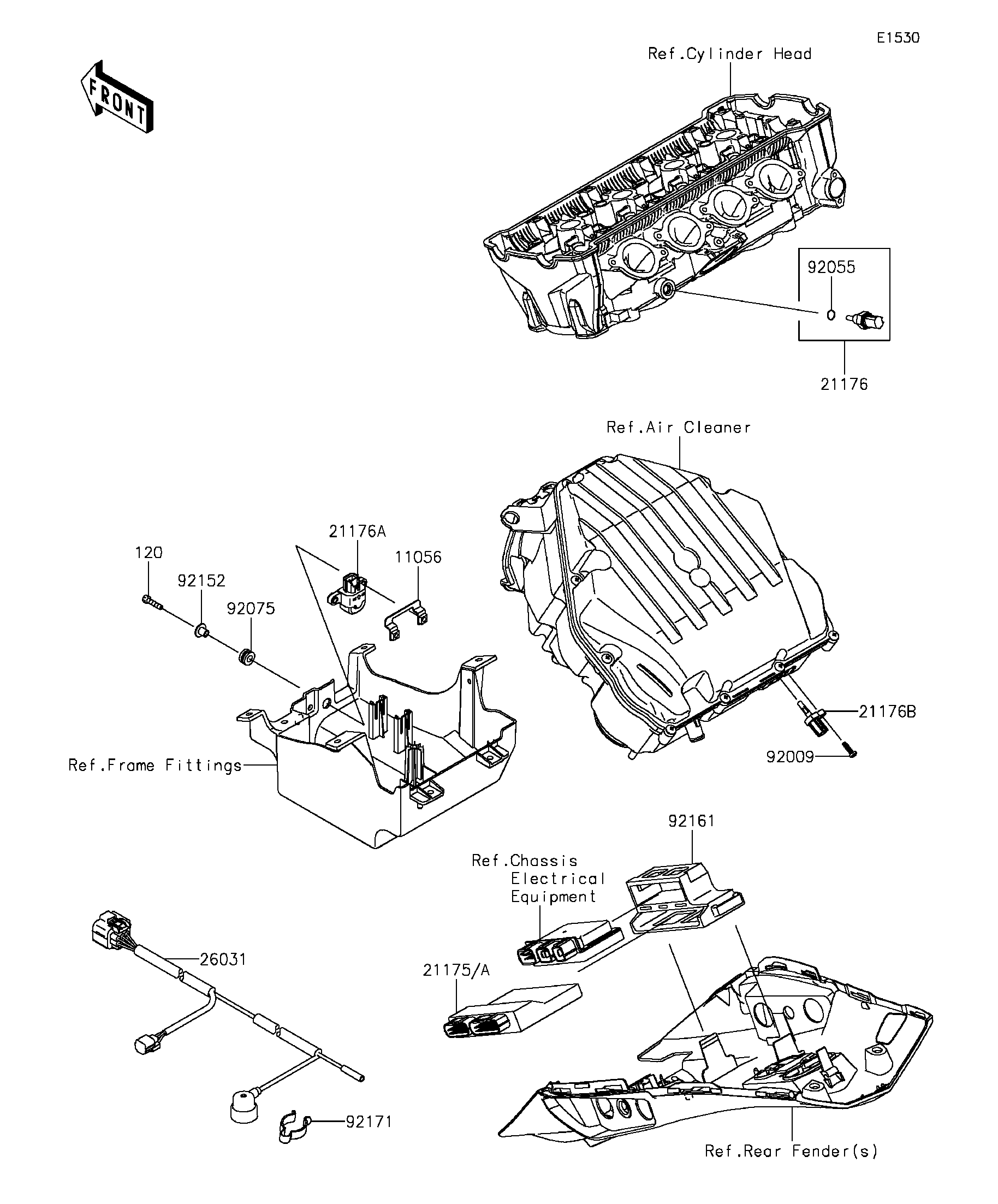 2015 Kawasaki Ninja 1000 ABS (ZX1000MFF) Fuel Injection