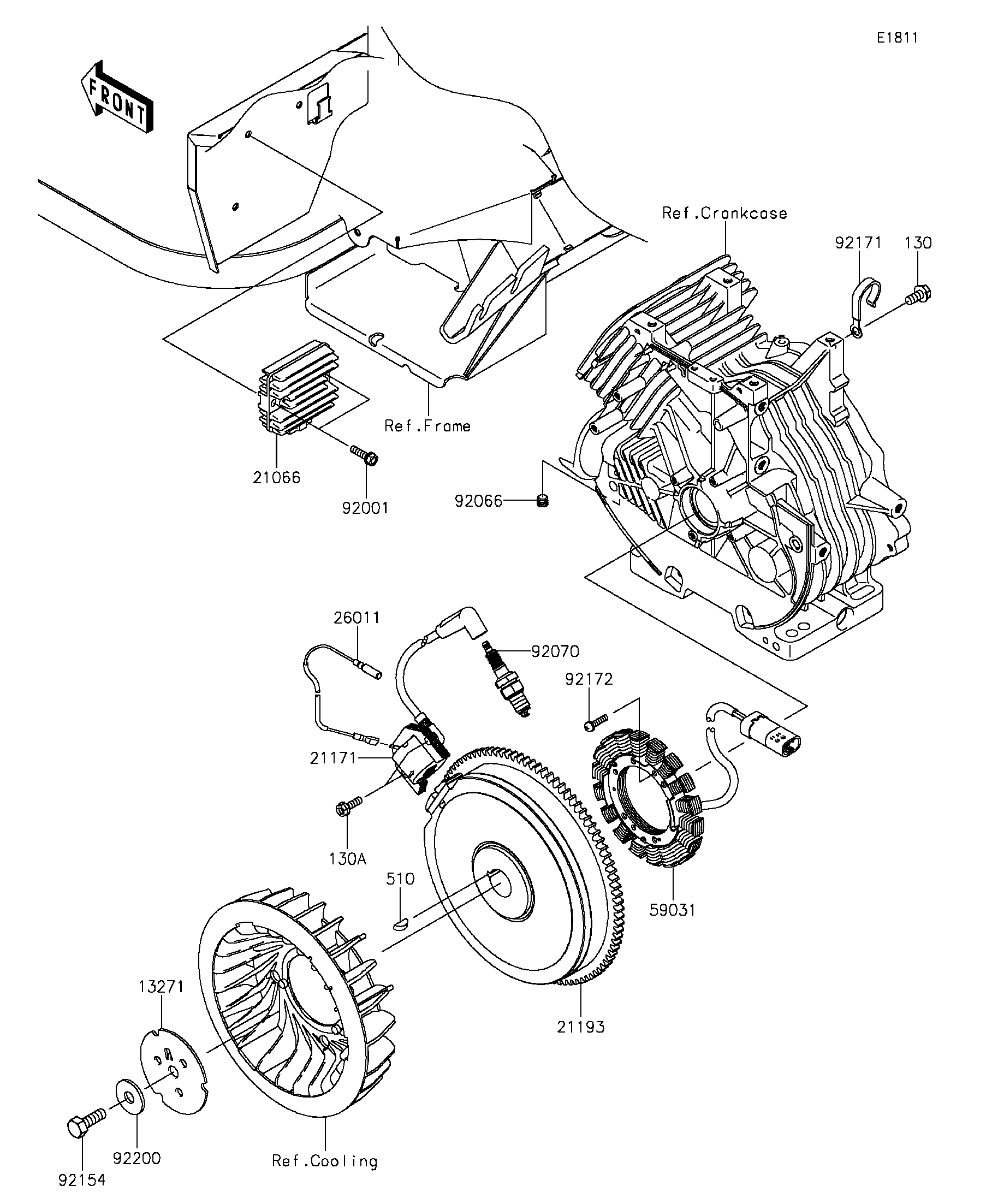 2014 Kawasaki MULE™ 610 4x4 XC SE (KAF400FEF) Generator