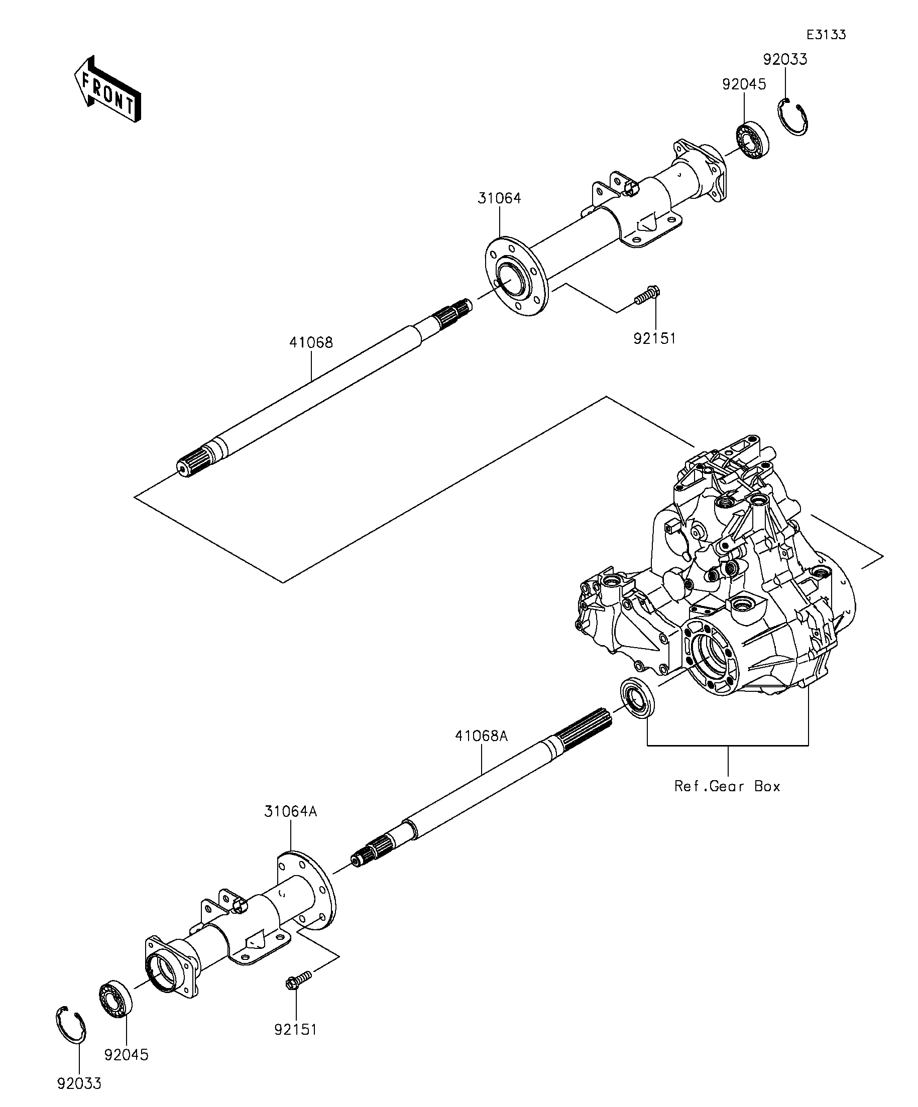 2016 Kawasaki MULE™ 610 4x4 XC SE (KAF400FGF) Rear Axle
