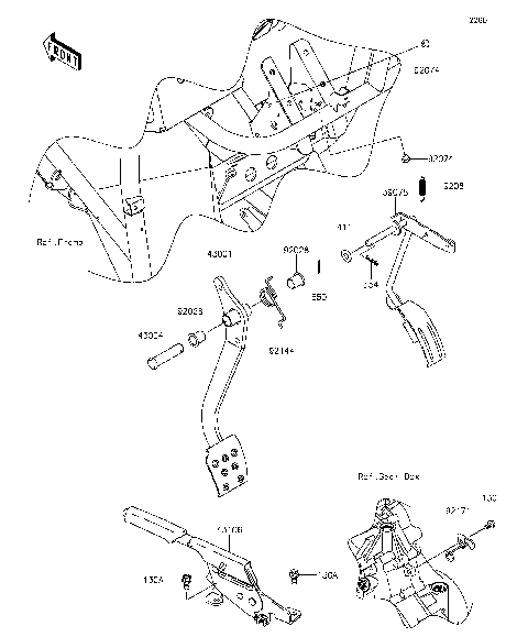 Brake Pedal/Throttle Lever
