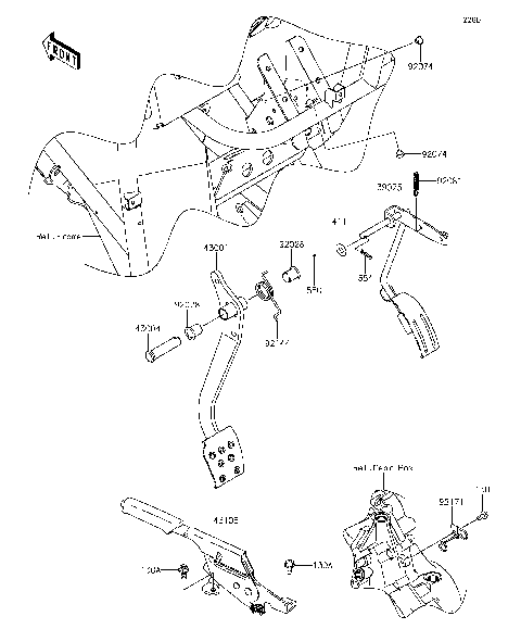 Brake Pedal/Throttle Lever