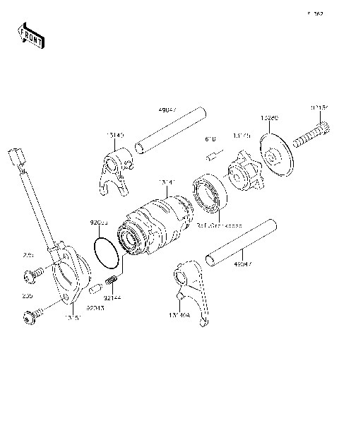 Gear Change Drum/Shift Fork(s)