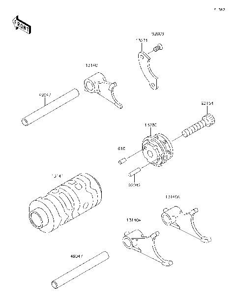 Gear Change Drum/Shift Fork(s)