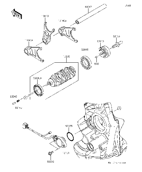 Gear Change Drum/Shift Fork(s)