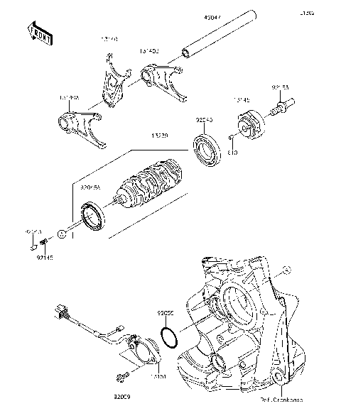 Gear Change Drum/Shift Fork(s)