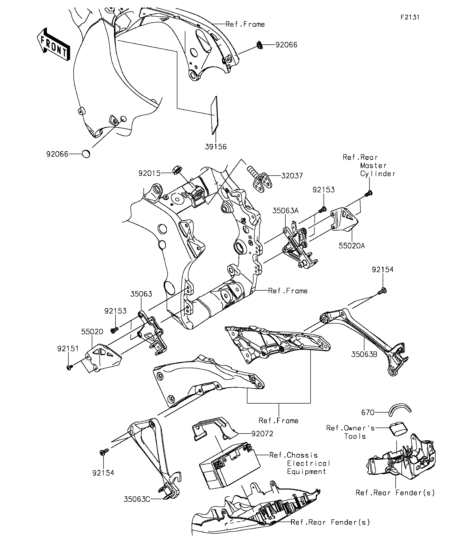 2015 Kawasaki Ninja® ZX™-10R ABS (ZX1000KFF) Frame Fittings