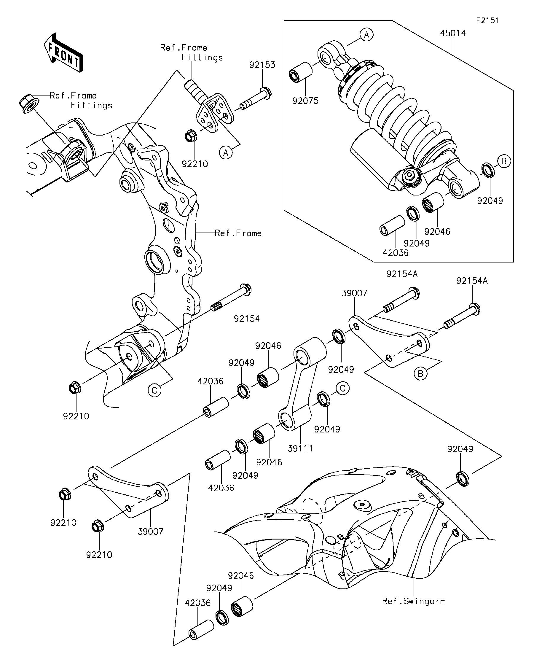 2015 Kawasaki Ninja® ZX™-10R ABS (ZX1000KFF) Suspension