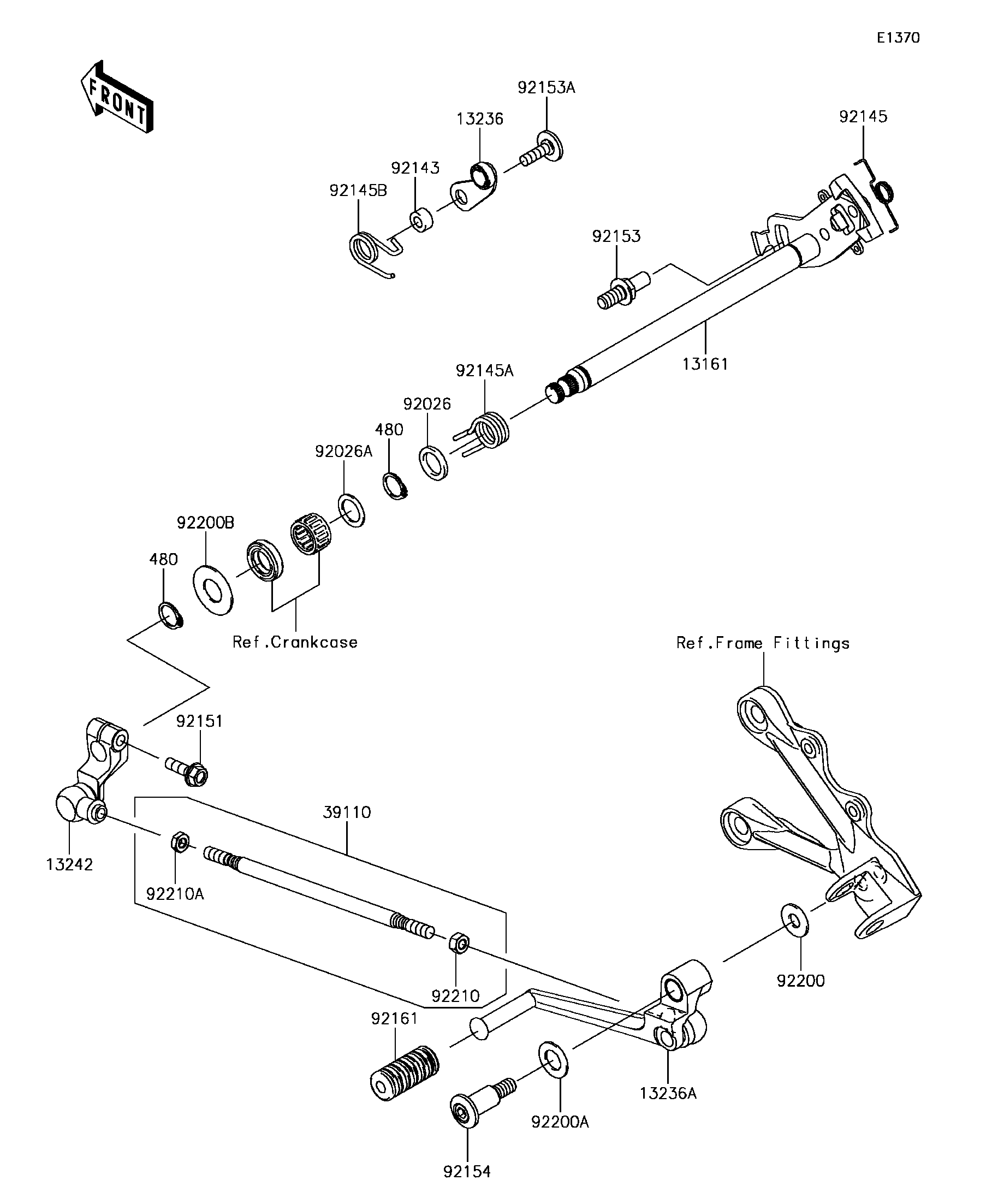druページ Kawasaki Motorcycle 2021 OEM Parts Diagram for Throttle