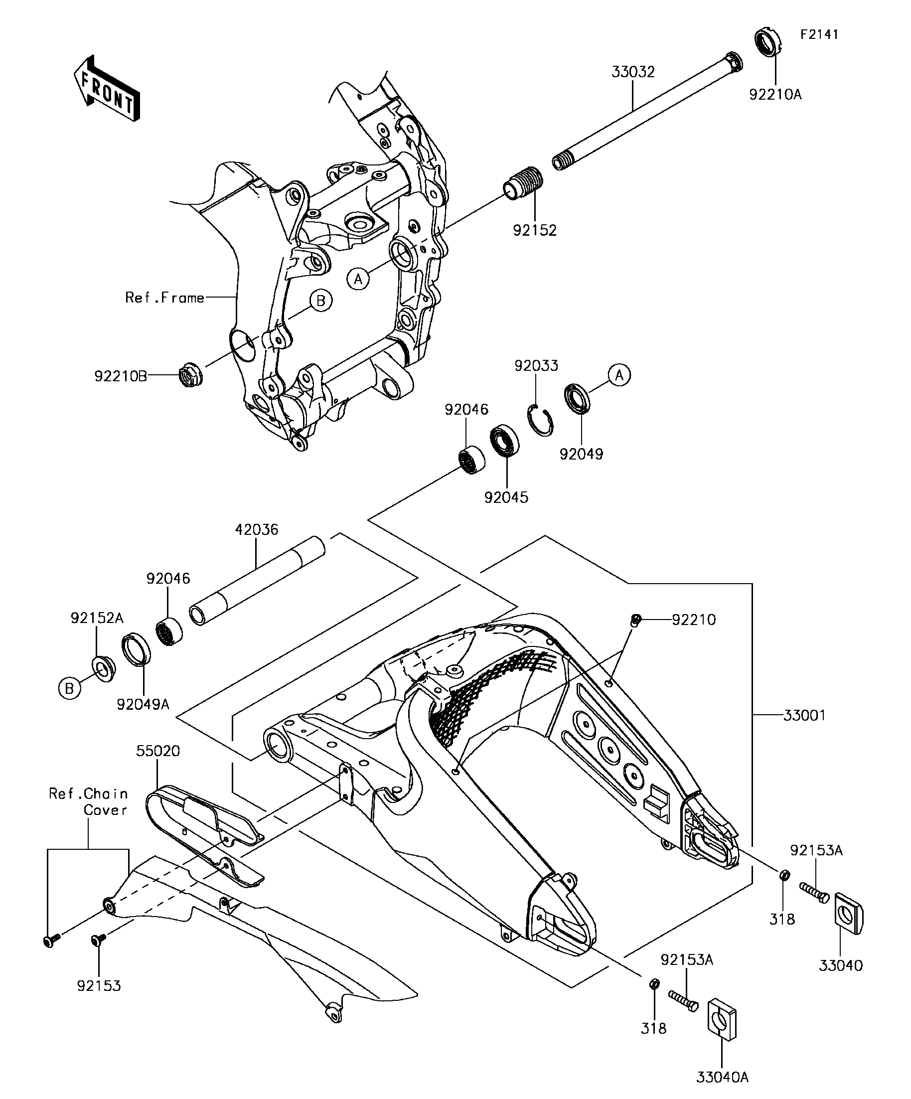 2016 Kawasaki Ninja ZX-6R KRT Edition (ZX636EGFA) Swingarm