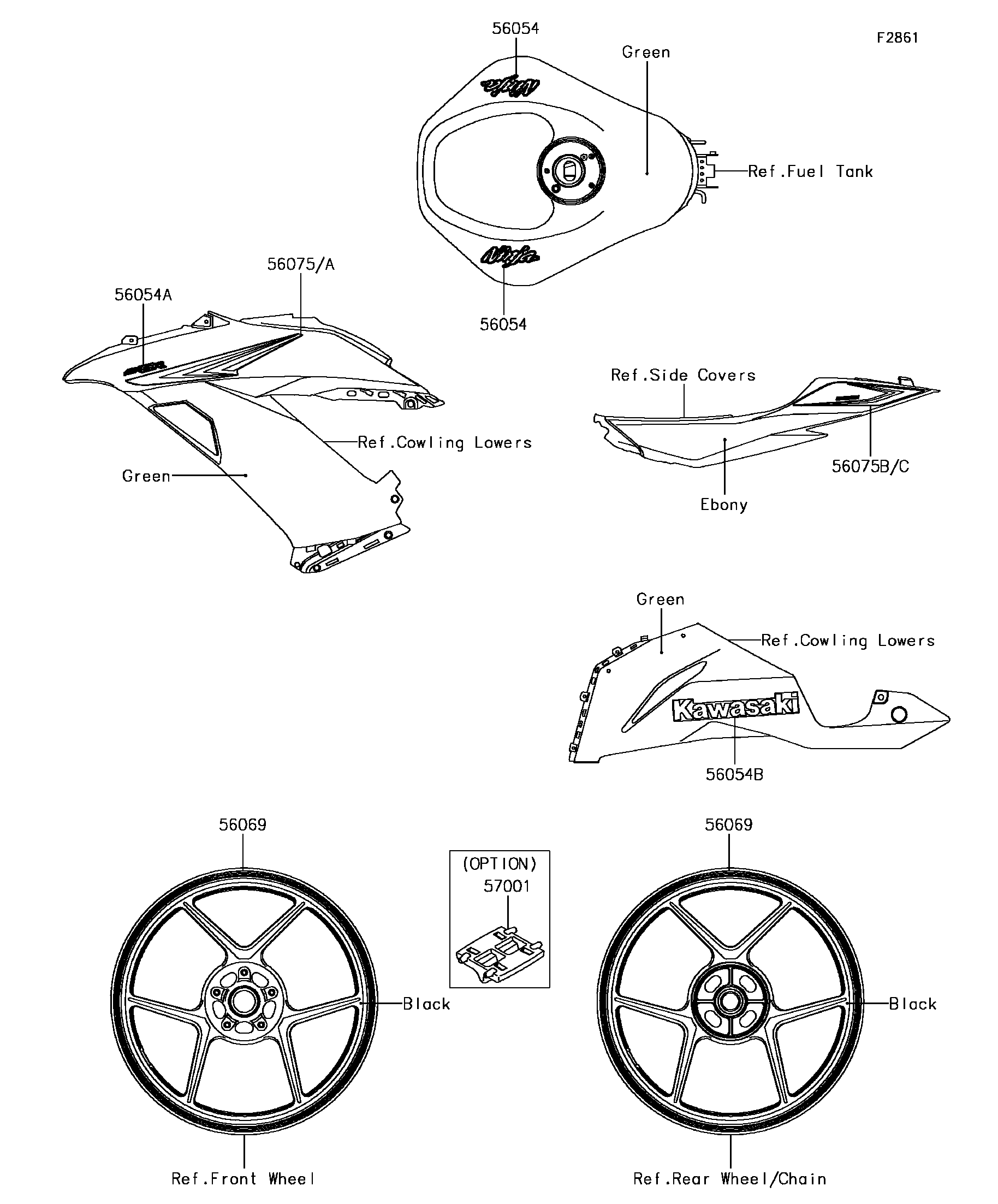 2016 Kawasaki Motorcycles Parts Diagrams | Crossbay Motorsports