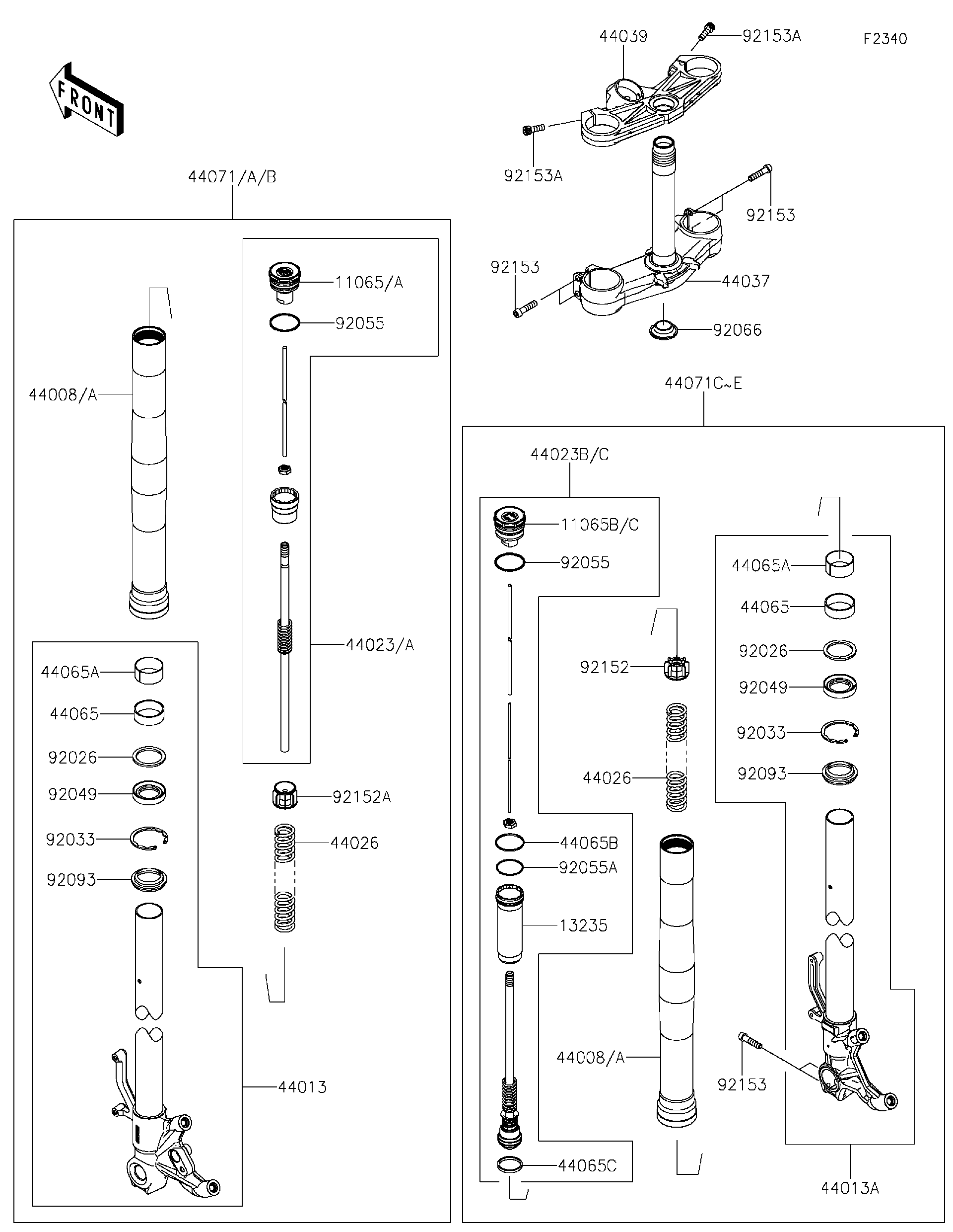 2016 Kawasaki Motorcycles Parts-Finder Diagrams | Brushy Mountain