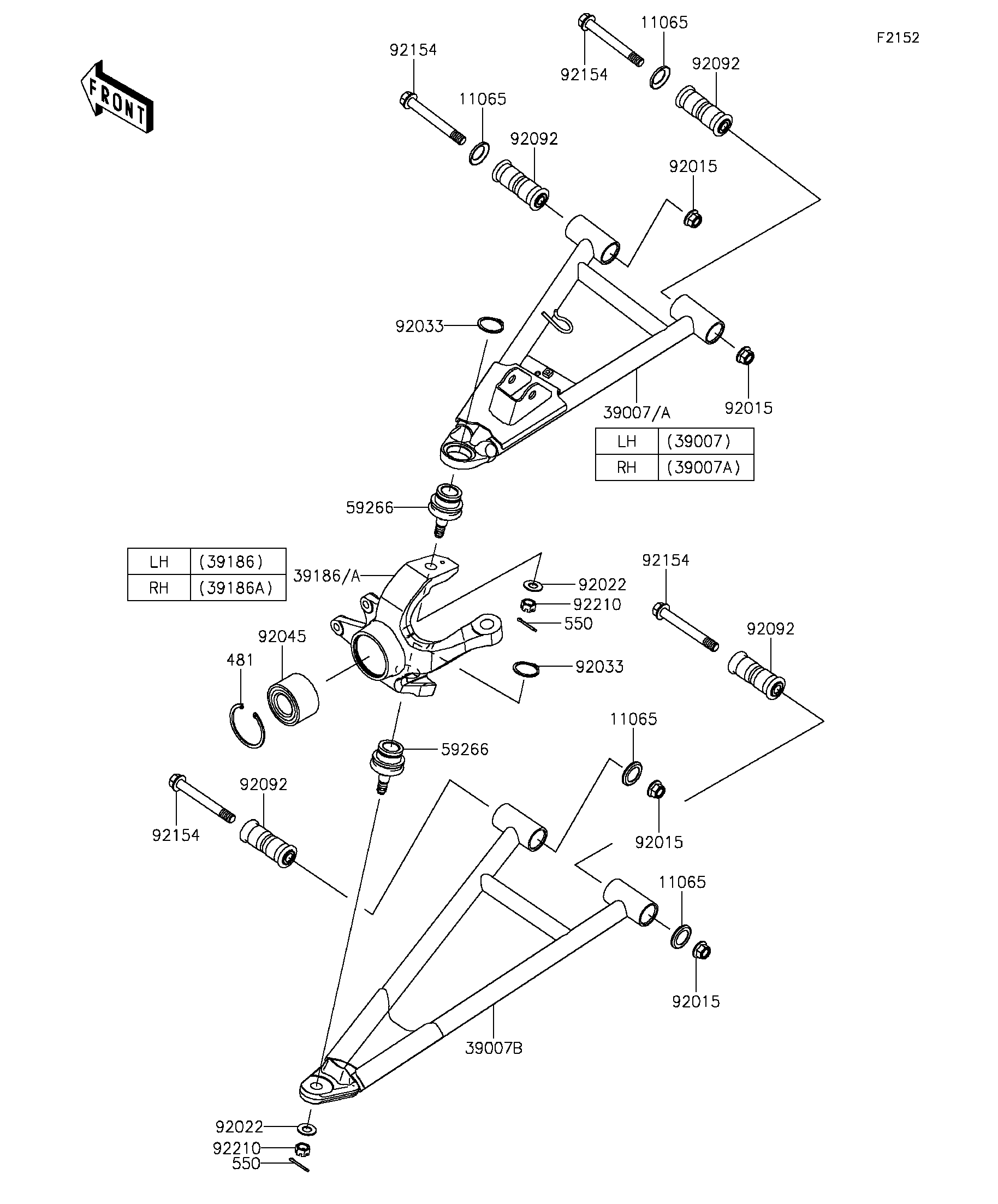 〇〇 Kawasaki Motorcycle 1984 OEM Parts Diagram for Swing Arm