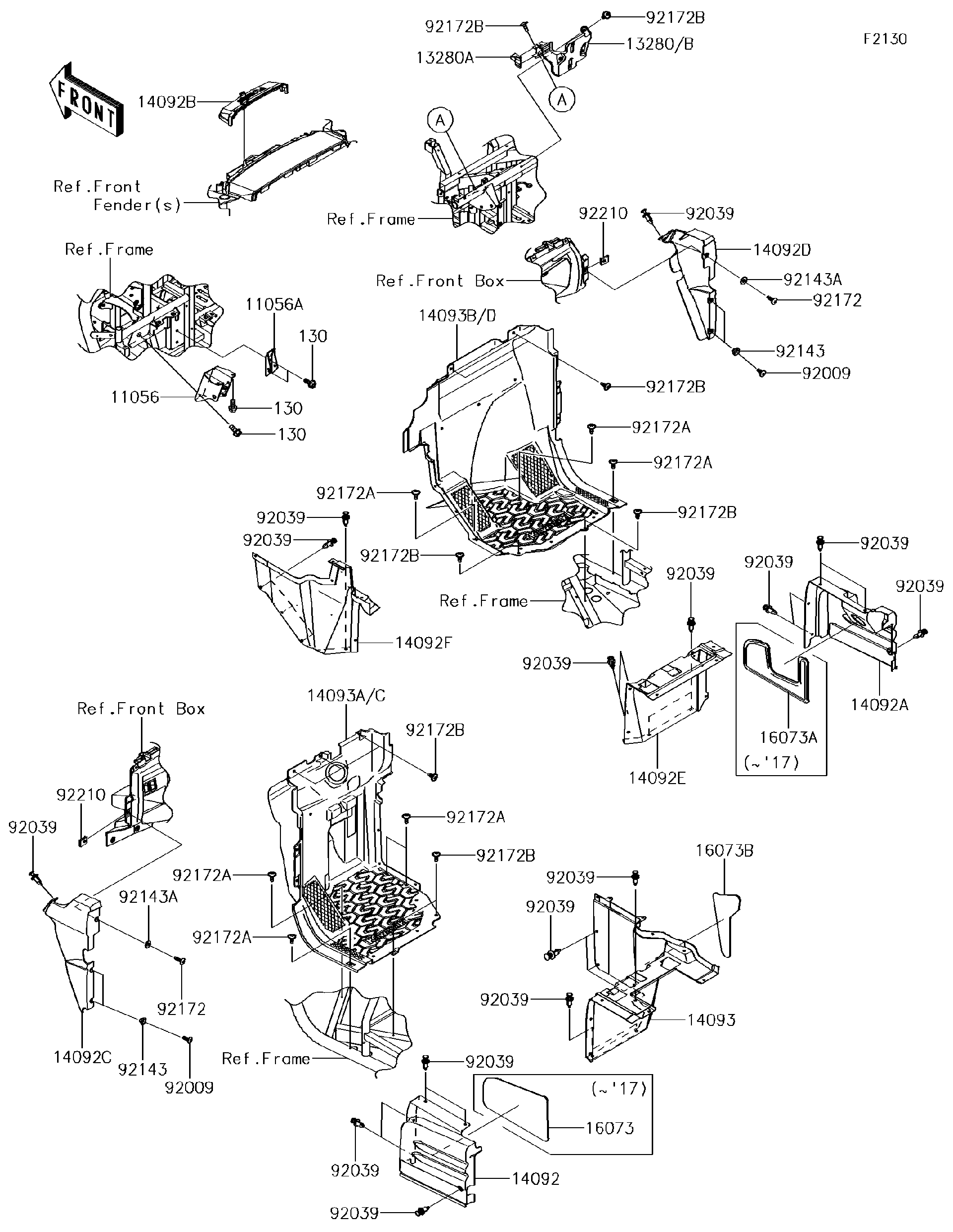 2017 Kawasaki Utility Vehicles Parts-Finder Diagrams