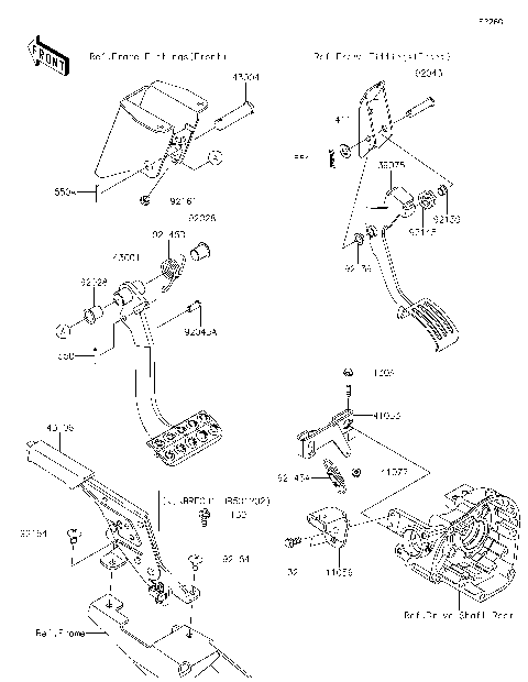 Brake Pedal/Throttle Lever