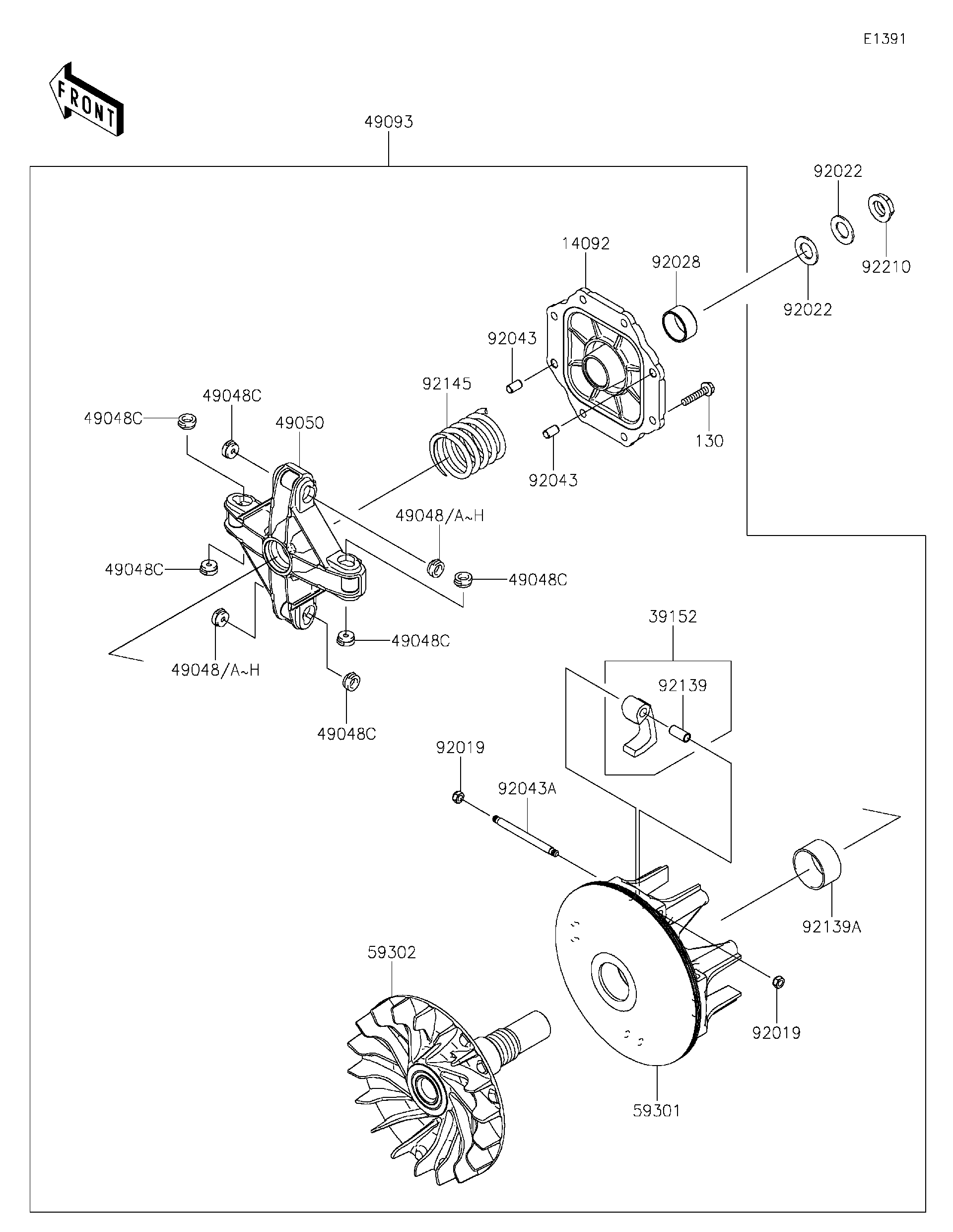 2025 Kawasaki Teryx4 S LE (KRT800JSFAL) Drive Converter