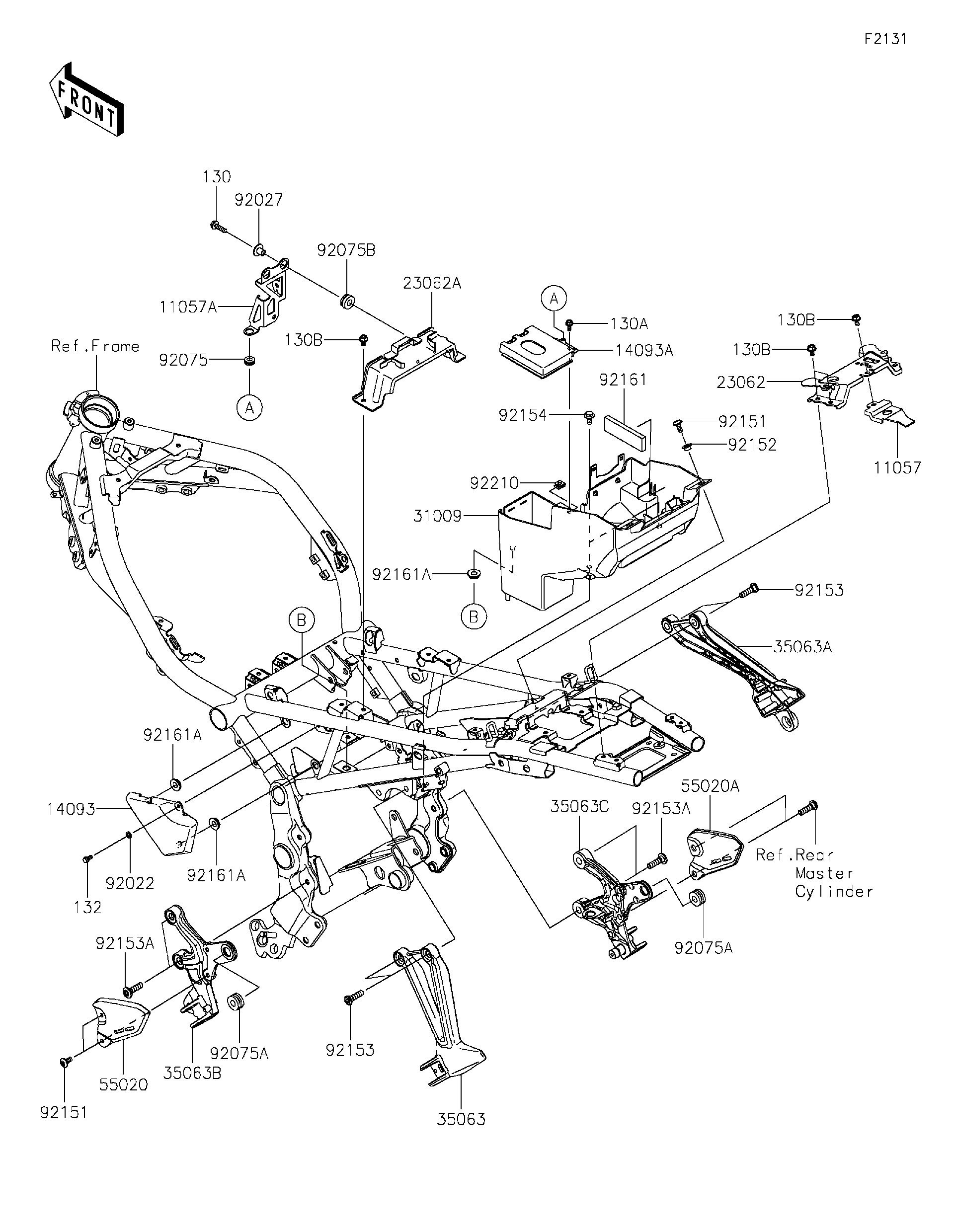 2025 Kawasaki Z900RS ABS (ZR900CSFBL) Frame Fittings Motorcycles