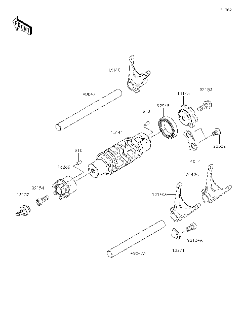 Gear Change Drum/Shift Fork(s)