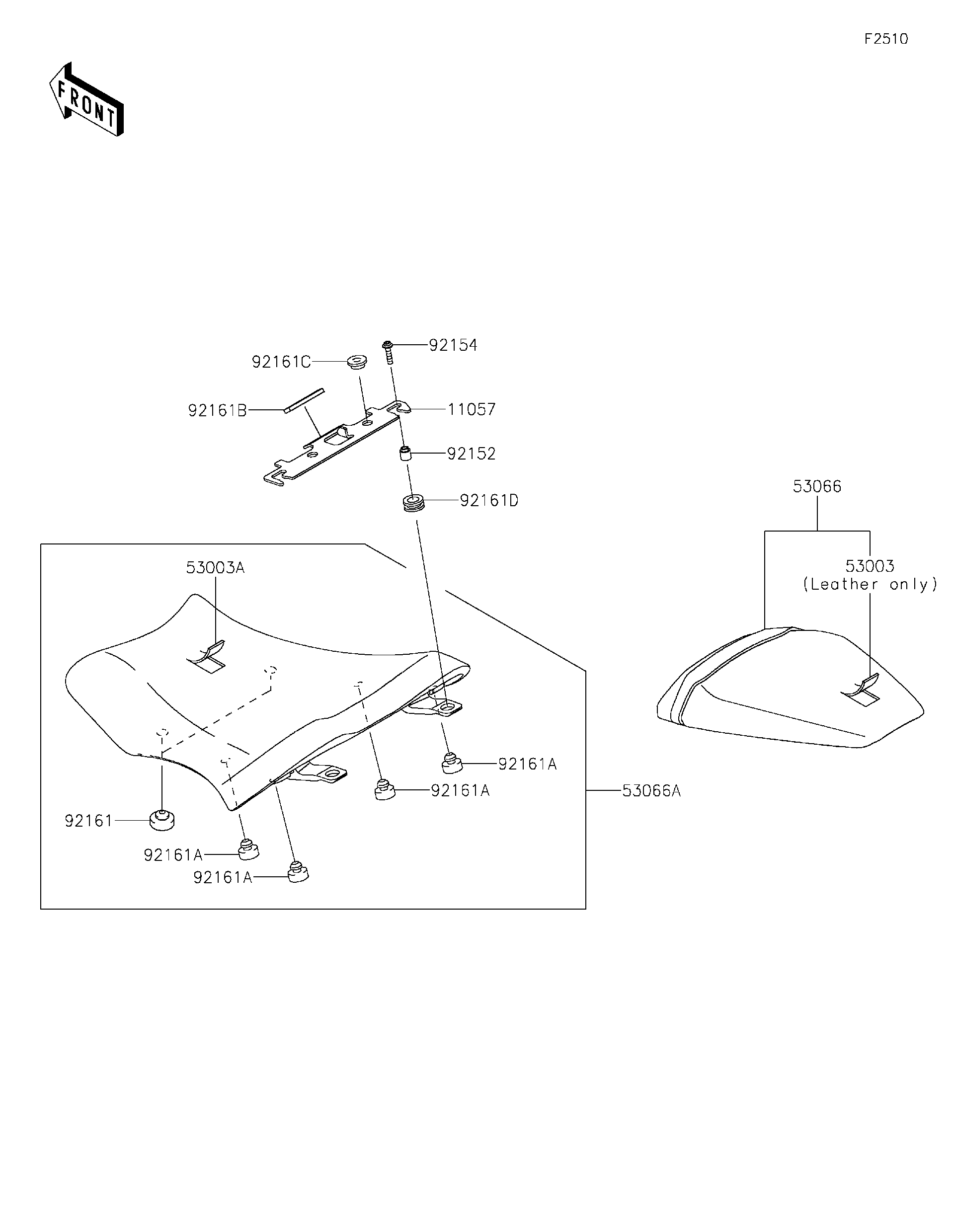 2025 Kawasaki NINJA® ZX™-10R ABS (ZX1002LSFAL) Seat Motorcycles