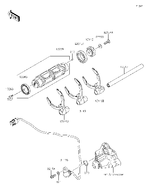 Gear Change Drum/Shift Fork(s)
